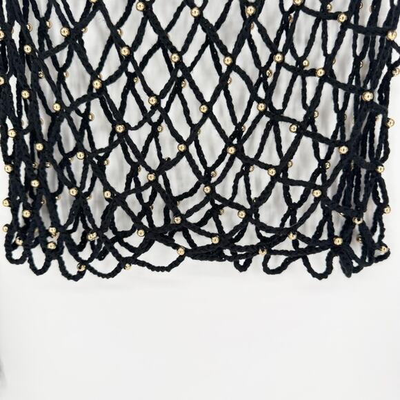 NWT VEVERET Beaded Open Stitch Sweater‎ Whimsigoth Festival Dark Romantic Size S - Picture 7 of 13